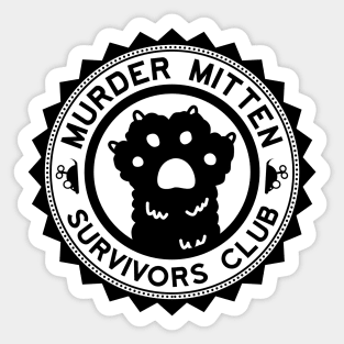 Murder Mittens - Black Text Sticker